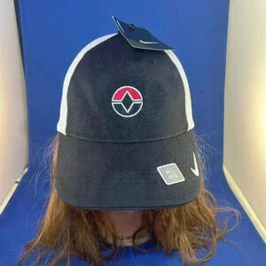 Nike Black and White Adjustable Cap with Logo